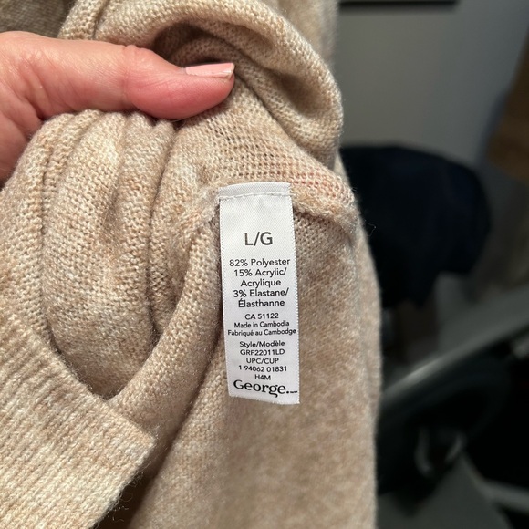 V neck Johnny collar tunic sweater - Picture 4 of 4